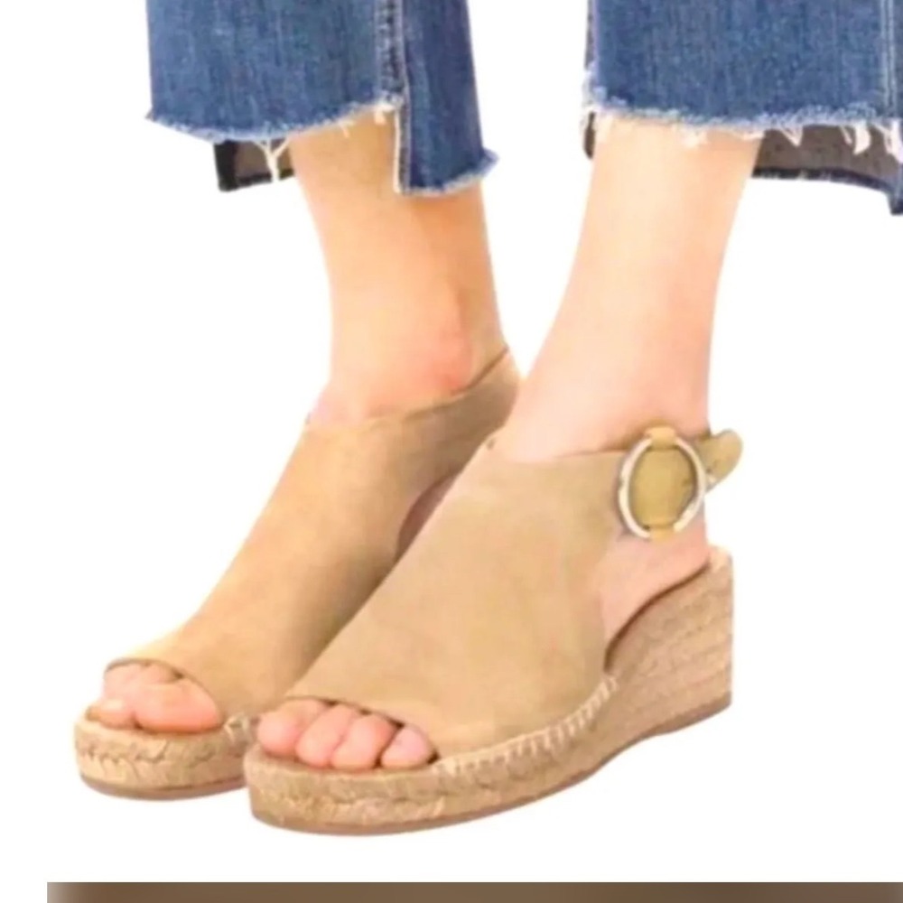 RAG & BONE CALLA WEDGE ESPADRILLES IN DUNE